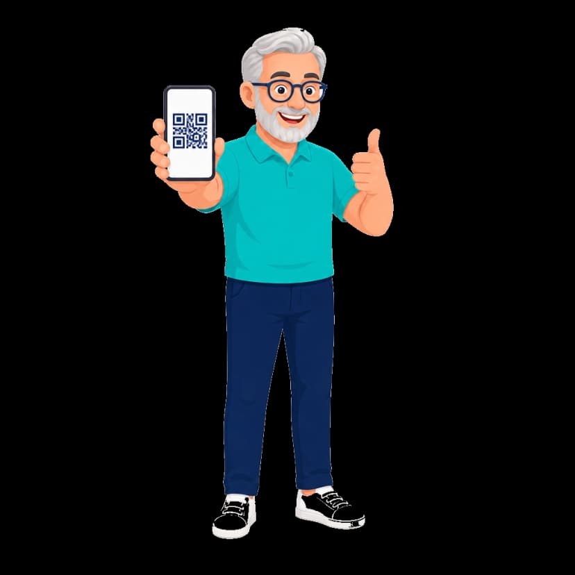 Mondo, el viajero de Go2Mondo, mostrando el QR de su eSIM